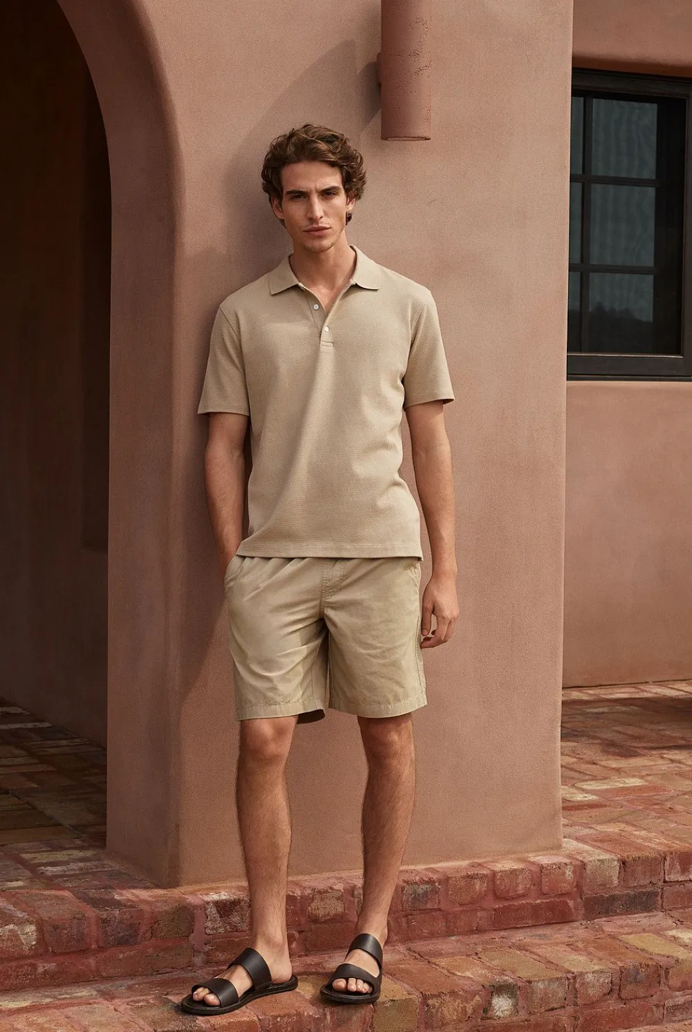 Shorts>Trenery Organically Grown Cotton Twill Pull On Short Barley