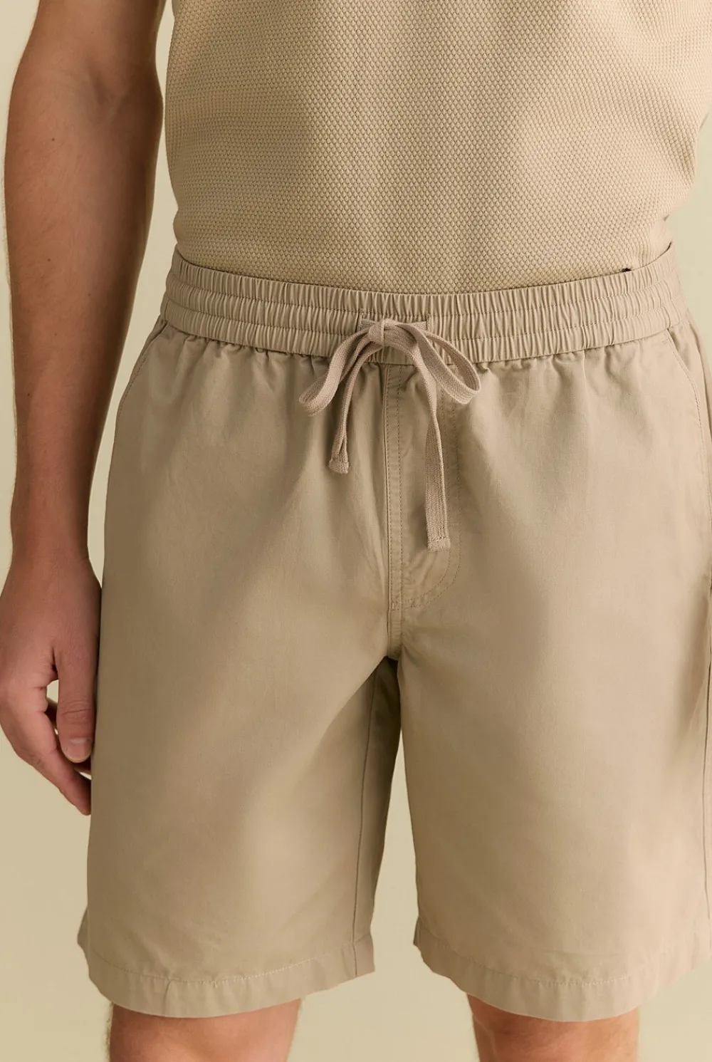 Shorts>Trenery Organically Grown Cotton Twill Pull On Short Barley