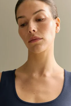 T-shirts & Tops>Trenery Organically Grown Cotton Tank NightSky