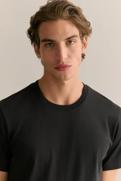 T-shirts|Organic Cotton T-shirts>Trenery Organically Grown Cotton Crew T-shirt Black