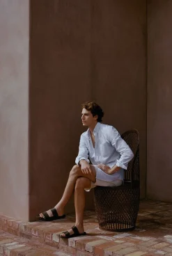 Shorts>Trenery Organically Grown Cotton Twill Pull On Short Chalk