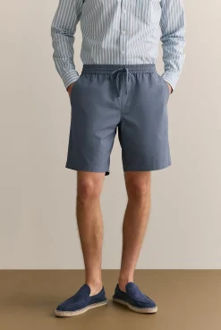 Shorts>Trenery Organically Grown Cotton Twill Pull On Short PetrolBlue
