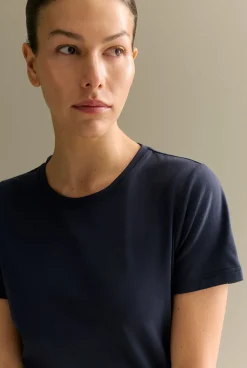 T-shirts & Tops>Trenery Organically Grown Cotton T-Shirt NightSky