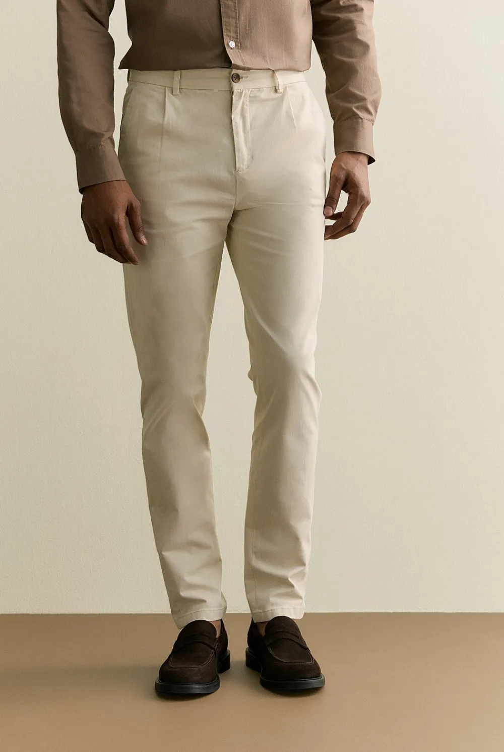 Pants>Trenery Pleat Front Chino Pant Chalk