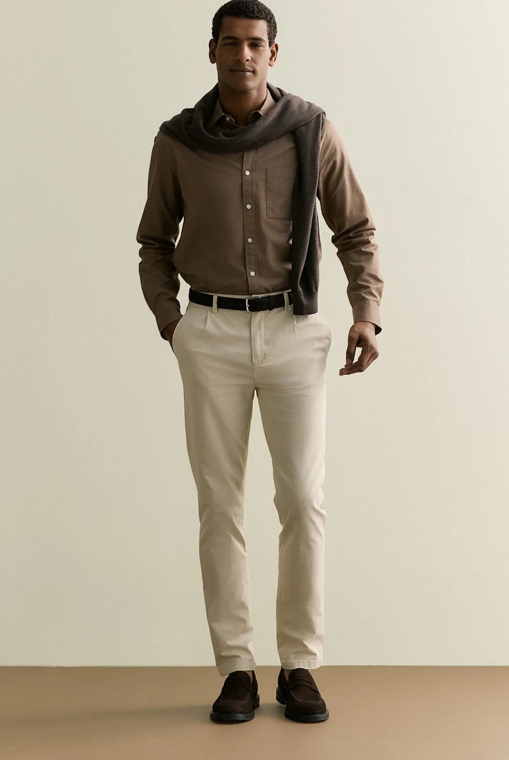 Pants>Trenery Pleat Front Chino Pant Chalk