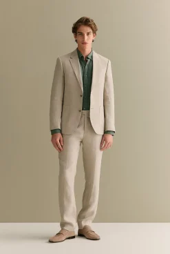 Pants|Suits & Tailoring>Trenery Regular Fit Belgian Linen Pant Flax