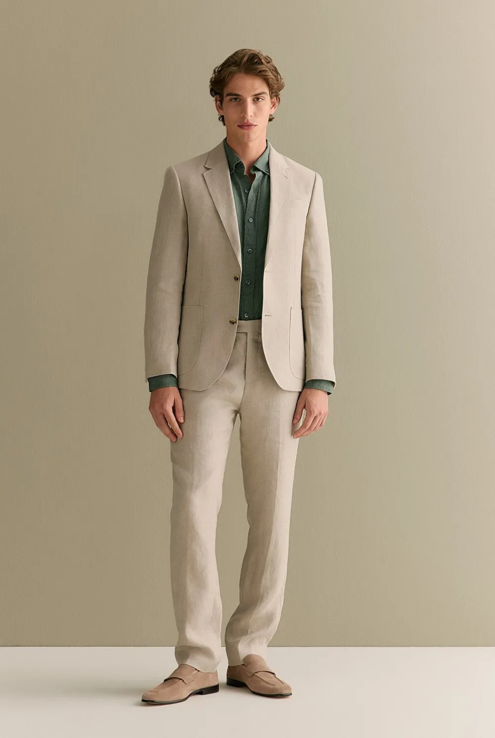 Pants|Suits & Tailoring>Trenery Regular Fit Belgian Linen Pant Flax