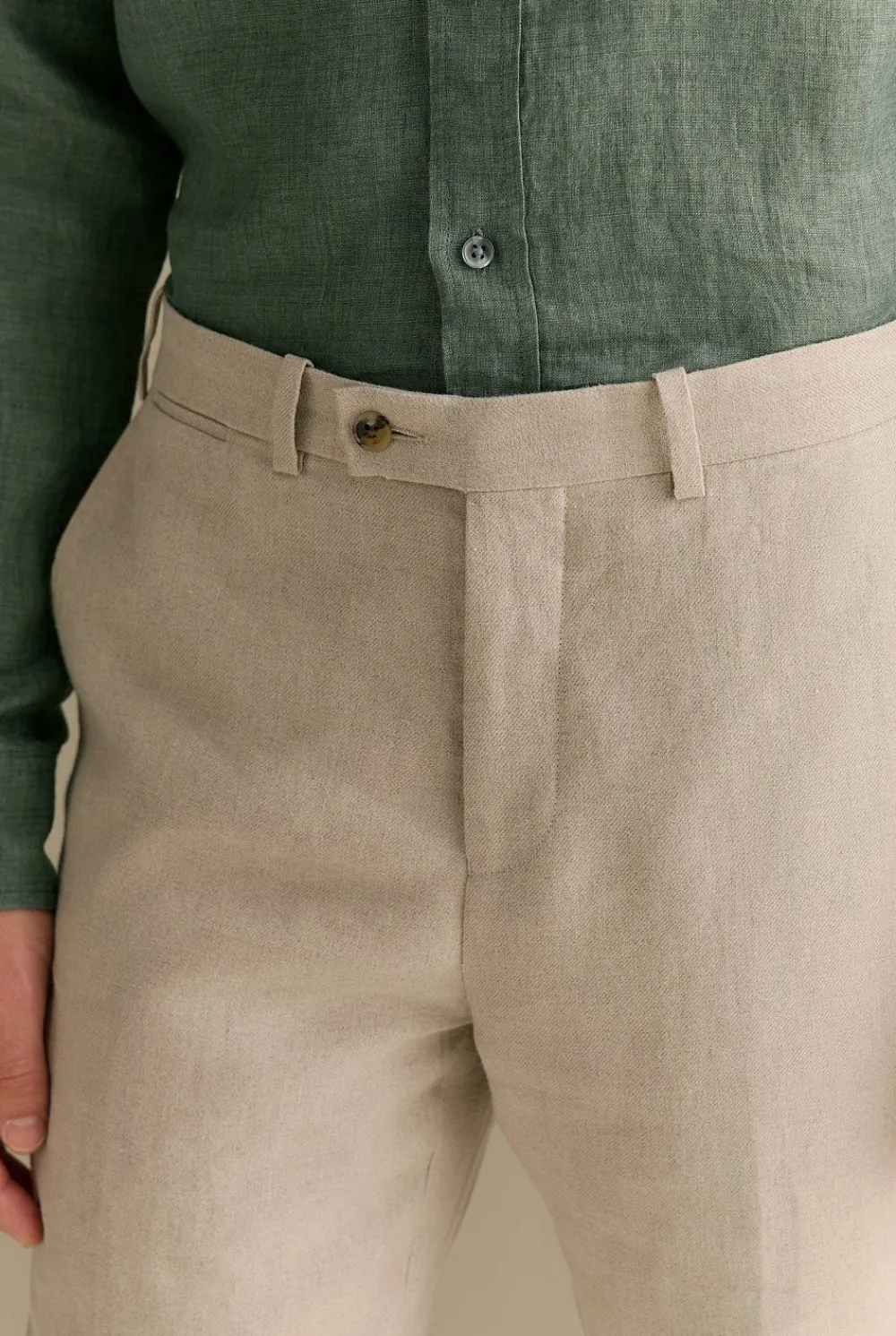 Pants|Suits & Tailoring>Trenery Regular Fit Belgian Linen Pant Flax