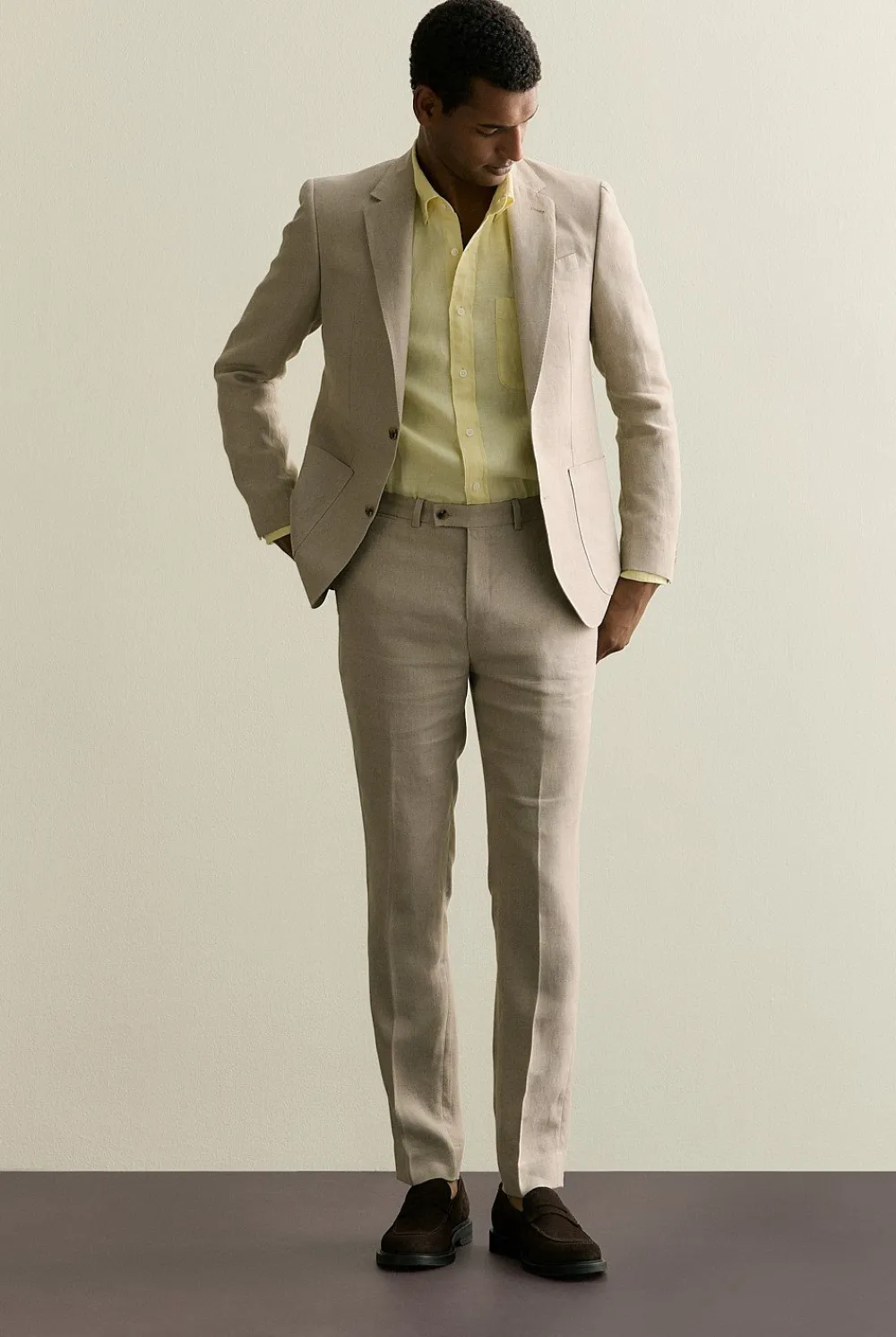 Pants|Suits & Tailoring>Trenery Regular Fit Belgian Linen Pant Flax