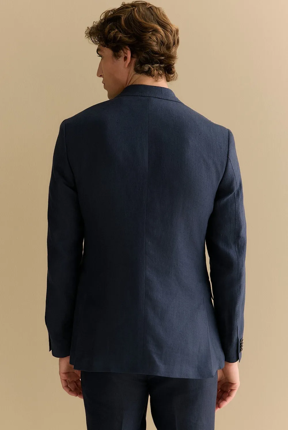 Outerwear|Suits & Tailoring>Trenery Regular Fit Belgian Linen Blazer Navy
