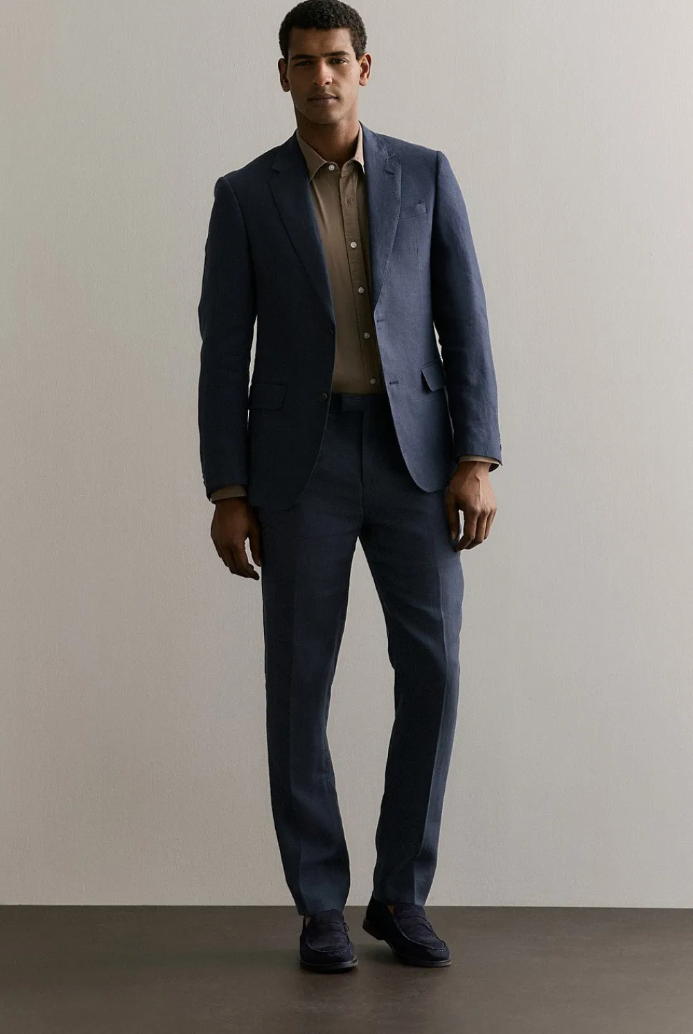 Outerwear|Suits & Tailoring>Trenery Regular Fit Belgian Linen Blazer Navy