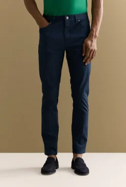 Pants>Trenery Regular Fit Five Pocket Travel Pant Navy