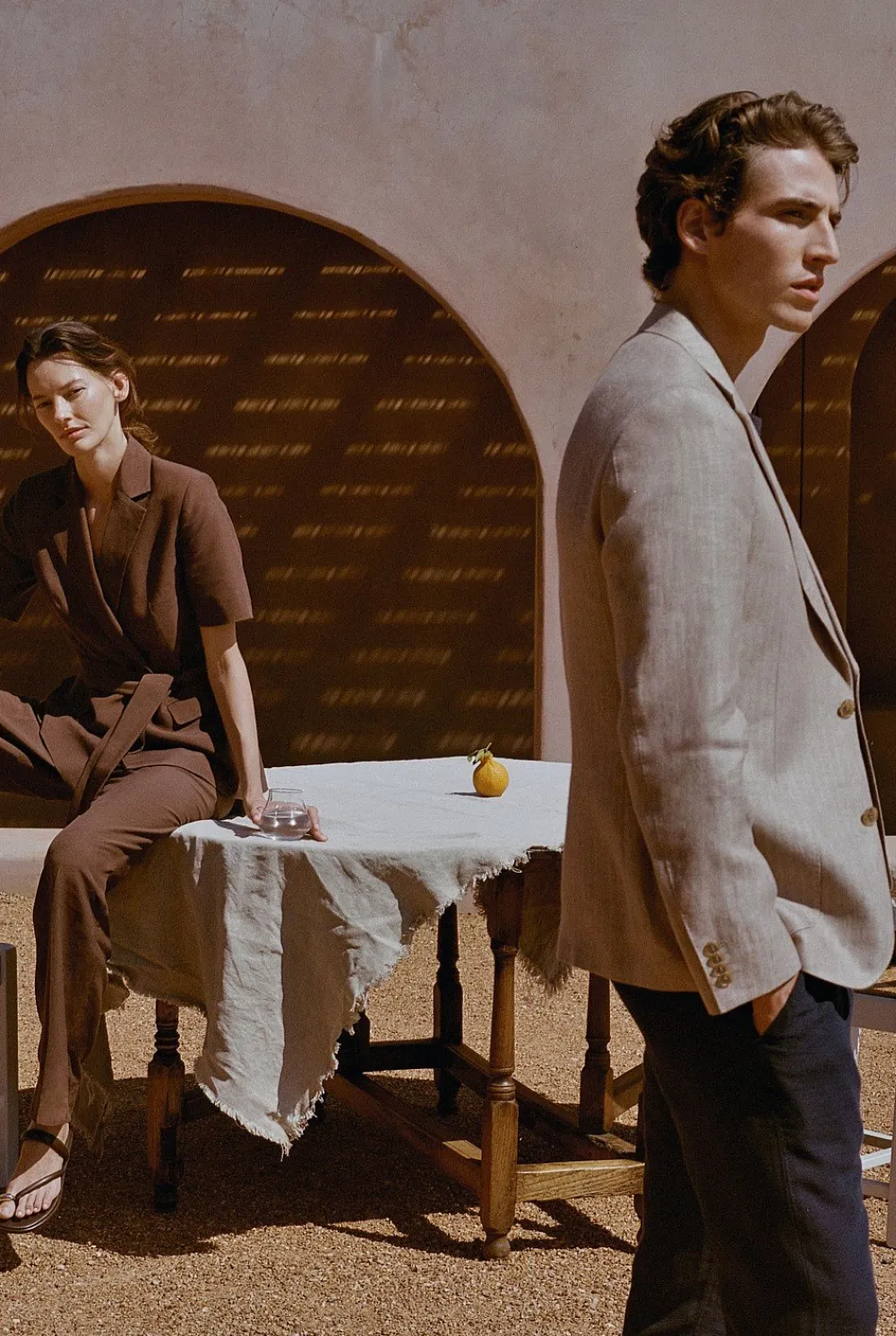Outerwear|Suits & Tailoring>Trenery Regular Fit Irish Linen Herringbone Blazer Barley