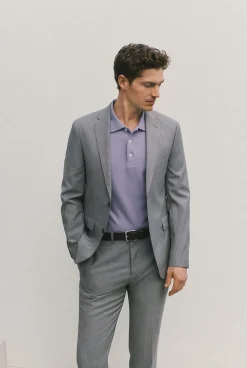 Outerwear|Suits & Tailoring>Trenery Regular Fit Italian Wool Blazer Cement