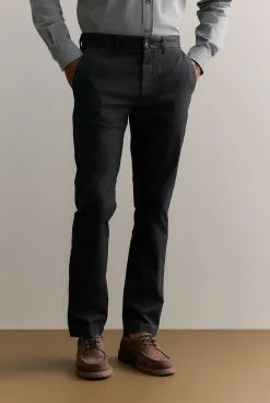 Pants|Chino Pants>Trenery Regular Fit Modern Chino Pant Black