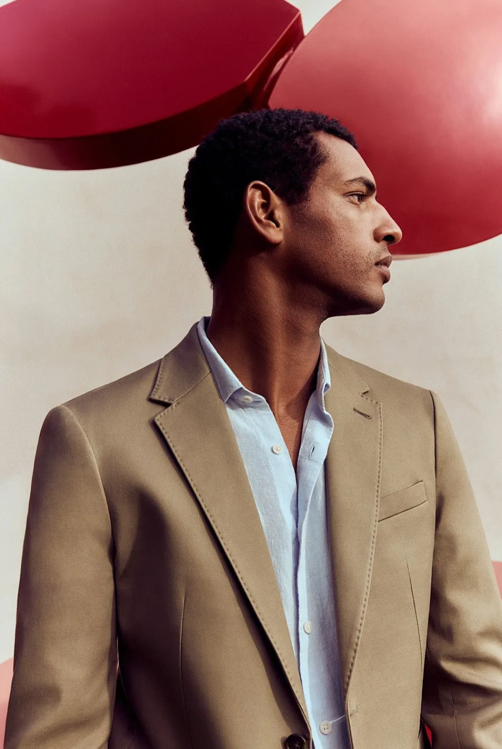 Outerwear|Suits & Tailoring>Trenery Regular Fit Stretch Cotton Double Weave Blazer Walnut