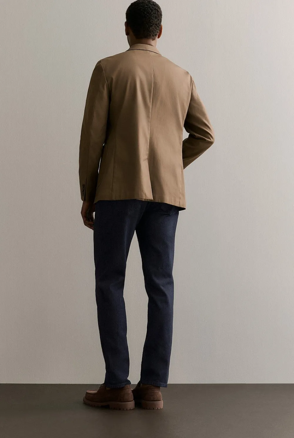 Outerwear|Suits & Tailoring>Trenery Regular Fit Stretch Cotton Double Weave Blazer Walnut