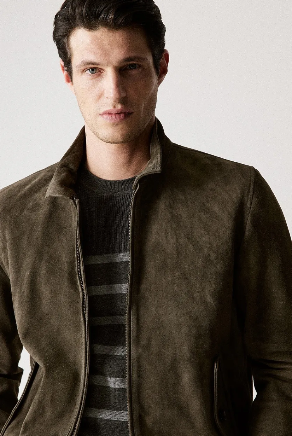 Outerwear>Trenery Regular Fit Suede Jacket Espresso