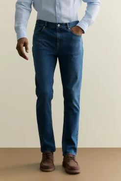 Denim & Jeans|Pants>Trenery Relaxed Fit Mid Wash Jean IndigoBlue