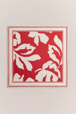 Hats, Scarves & Gloves>Trenery Silk Twill Palm Neckerchief MultiDeepRed