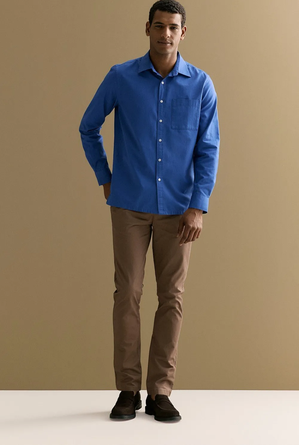 Pants|Chino Pants>Trenery Slim Fit Modern Chino Pant KhakiBrown