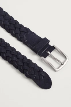 Belts>Trenery Suede Braided Belt Navy