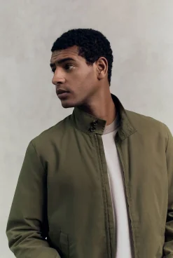 Outerwear>Trenery Technical Zip Through Bomber Jacket TrueOlive