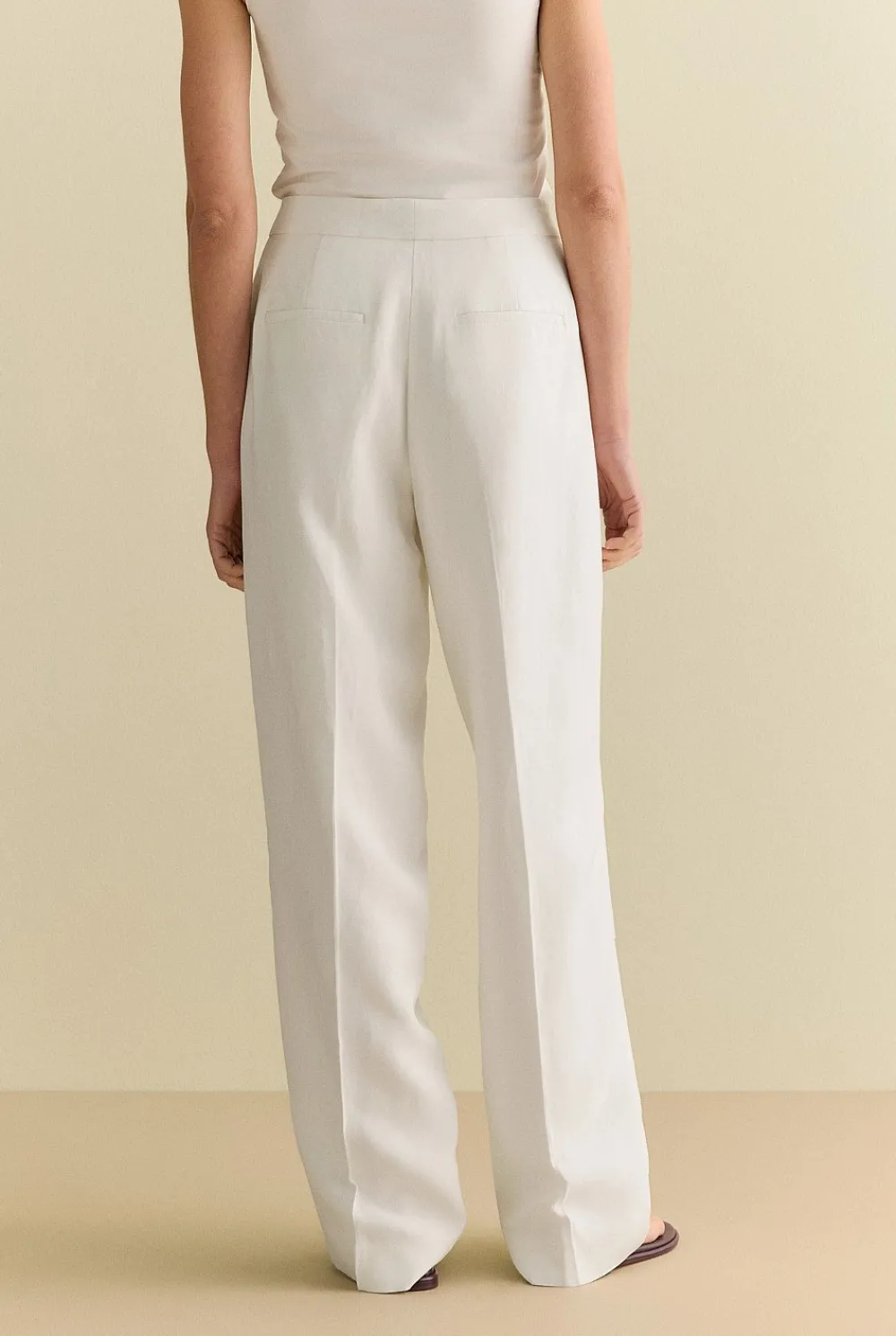 Pants|Co-ord Sets>Trenery Textured Straight Leg Pant White