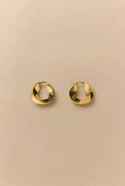 Jewellery|Occasion Dresses & Outfits>Trenery Vera Hoop Earrings Gold