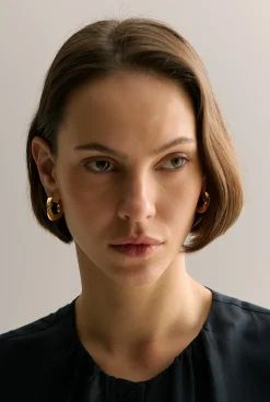 Jewellery|Occasion Dresses & Outfits>Trenery Vera Hoop Earrings Gold