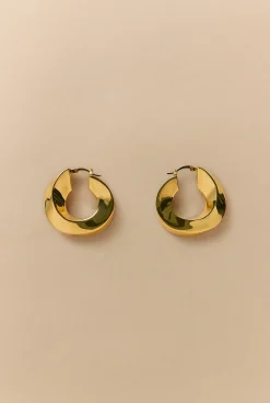 Jewellery|Occasion Dresses & Outfits>Trenery Vera Large Hoop Earrings Gold