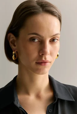Jewellery|Occasion Dresses & Outfits>Trenery Vera Large Hoop Earrings Gold
