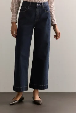 Denim & Jeans>Trenery Wide Leg Jean DarkIndigo